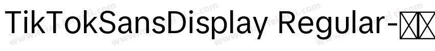 TikTokSansDisplay Regular字体转换